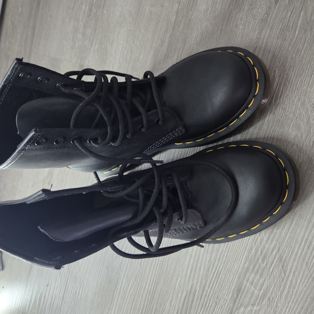 Dr. Martens Black Boots with Yellow Stitching - Picture 6 of 6